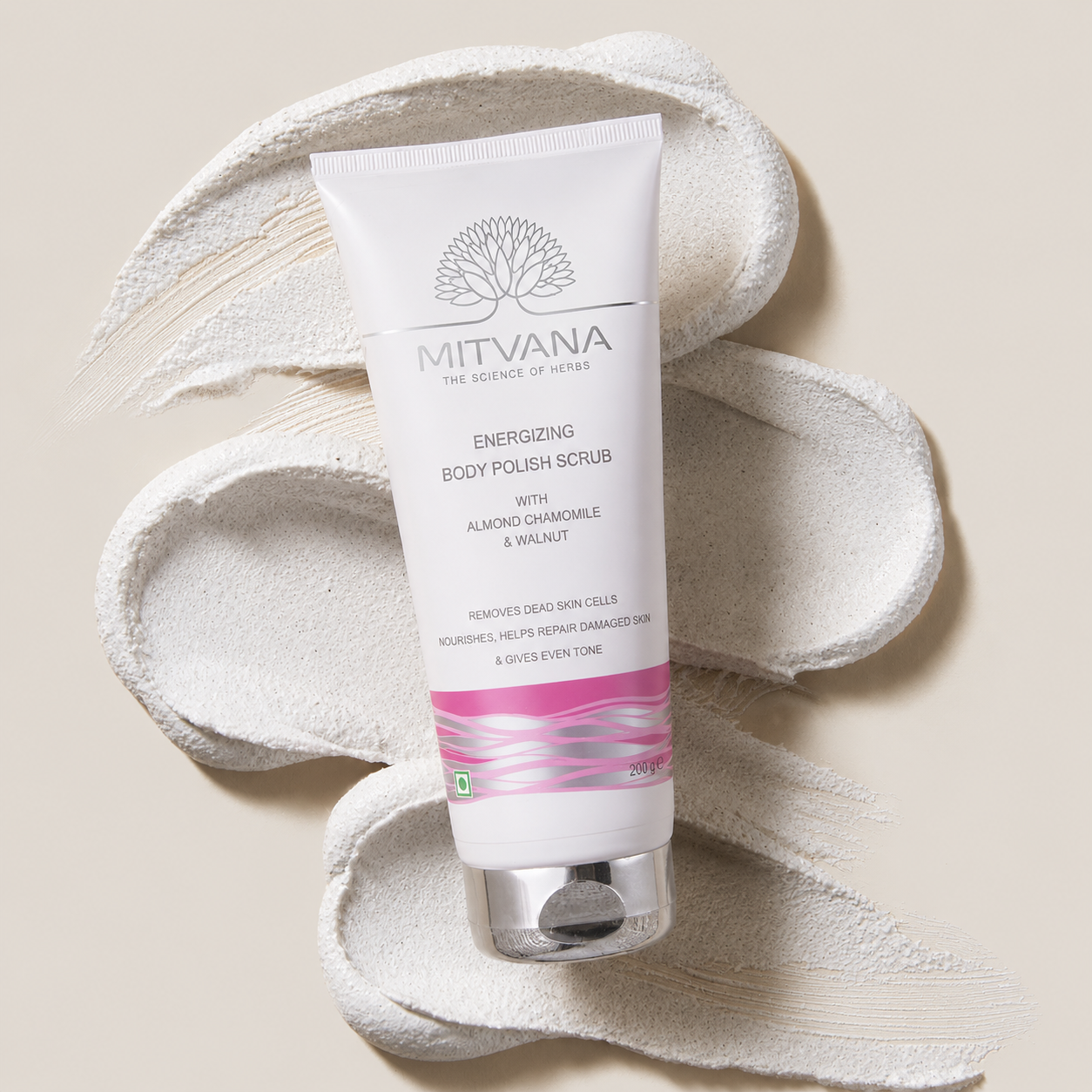 Energizing Body Polish Scrub With Almond Chamomile & Walnut