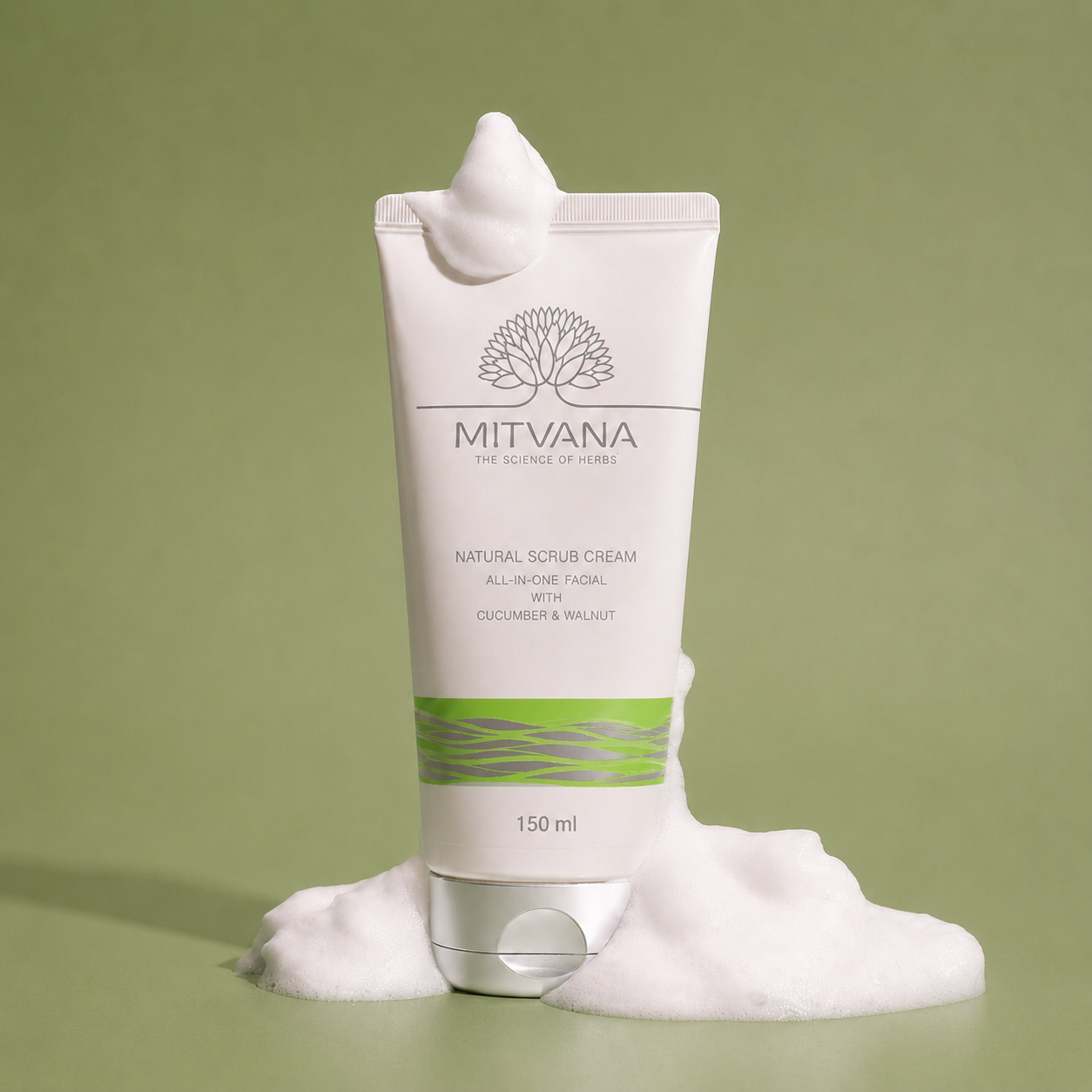 Natural Scrub Cream with Cucumber & Walnut 150 ML