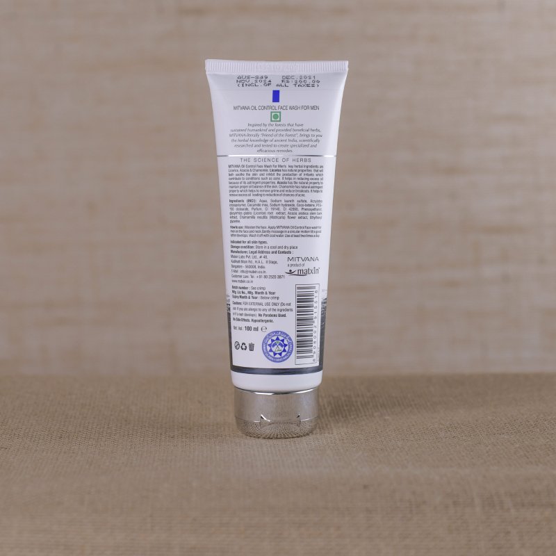 Oil Control Face Wash For Men - 100 ML