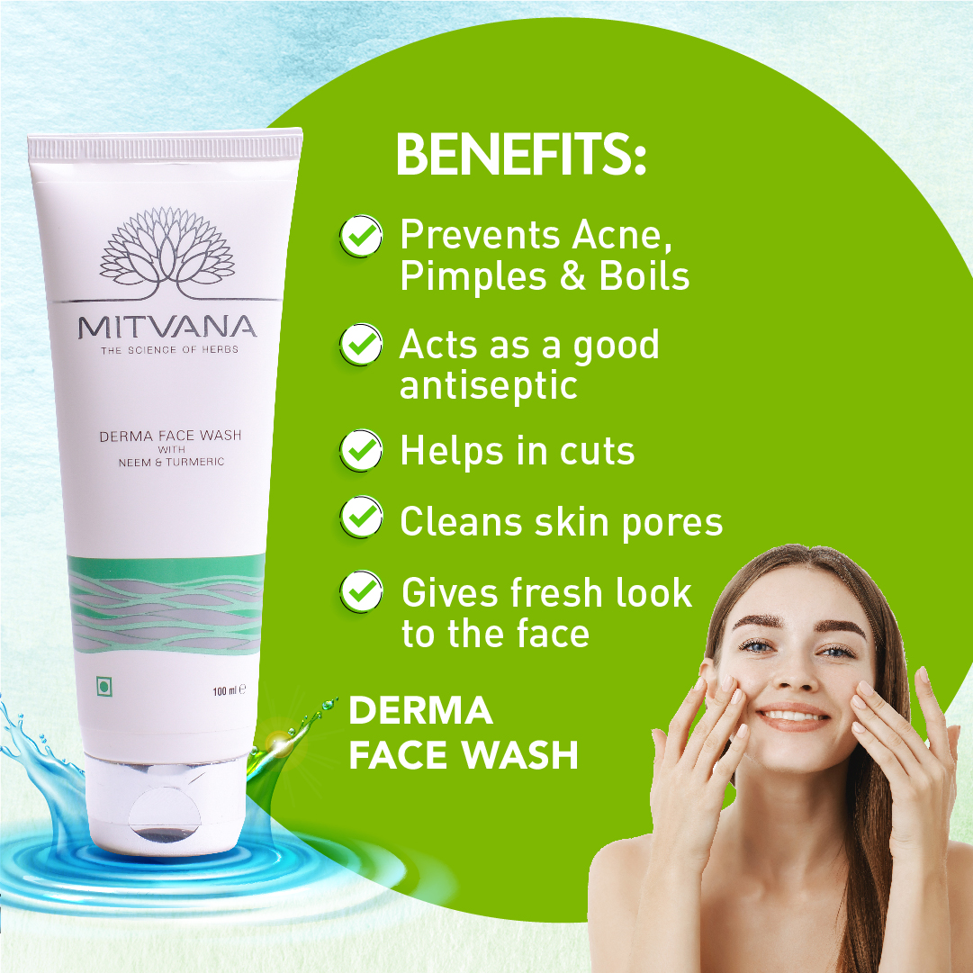 Derma Face Wash with Neem and Turmeric – Mitvana